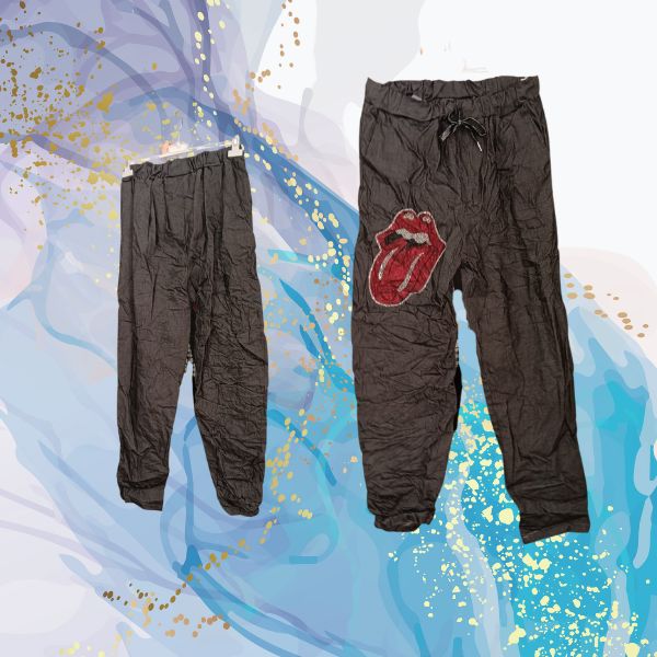 Baggy curvy Jeans gris Rolling brilli