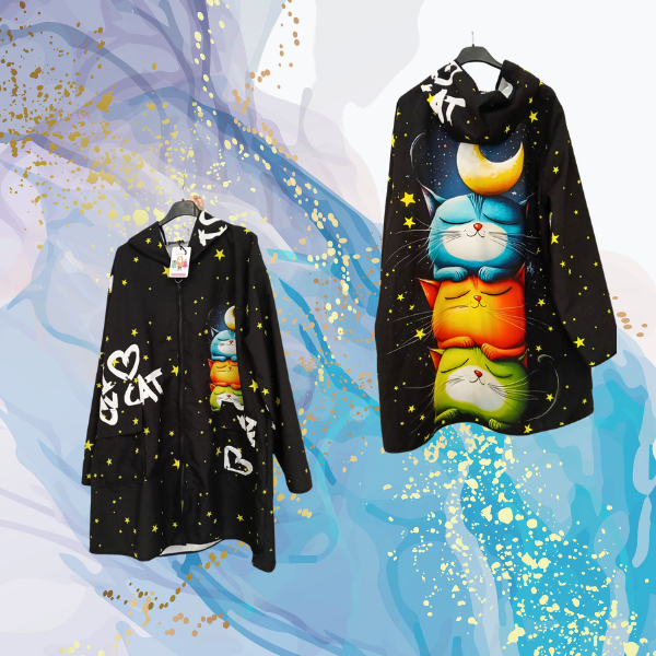 Cortavientos Gatitos bolsillos delanteros