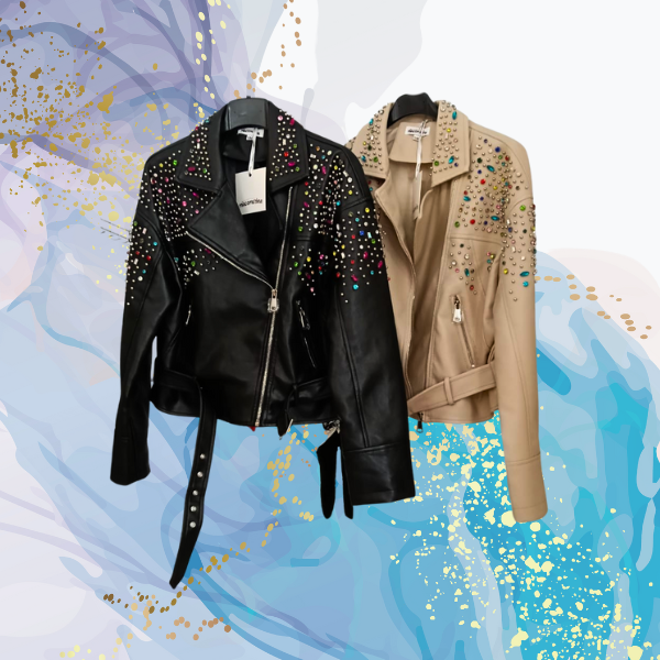 Biker polipiel Cristales multicolor