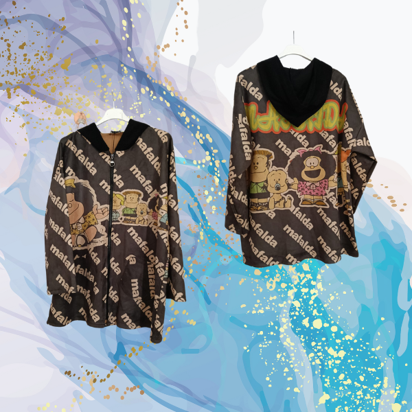 Chaquetón Mafalda antelina capucha