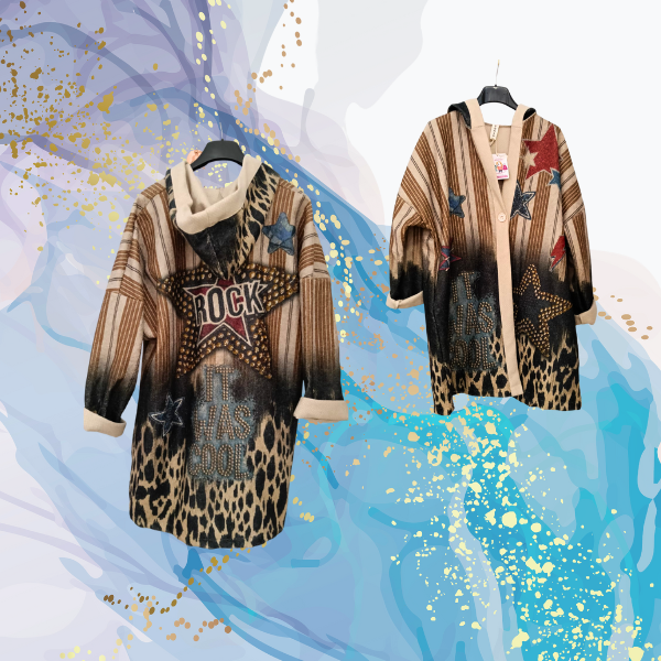 Chaquetón Rock Star paño con capucha