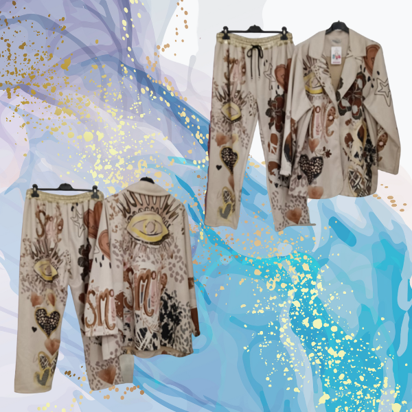 Conjunto antelina Smile curvy plus beige