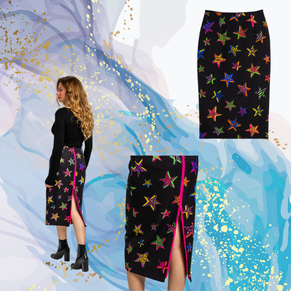 Falda tubo cremallera Shiny Girl Lolina