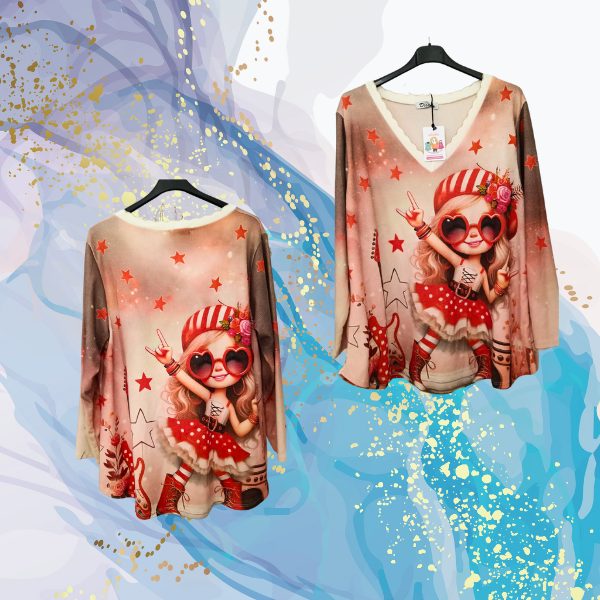 Jersey curvy cuello engomado Pretty