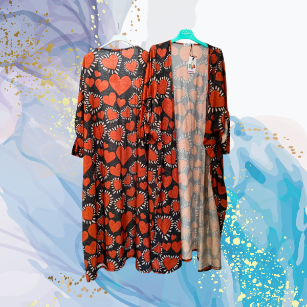 Kimono curvy brilli corazones rojos