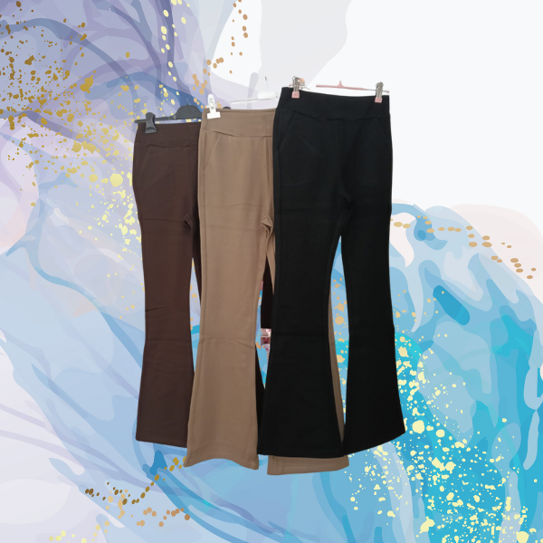 Leggings acampanados bolsillos