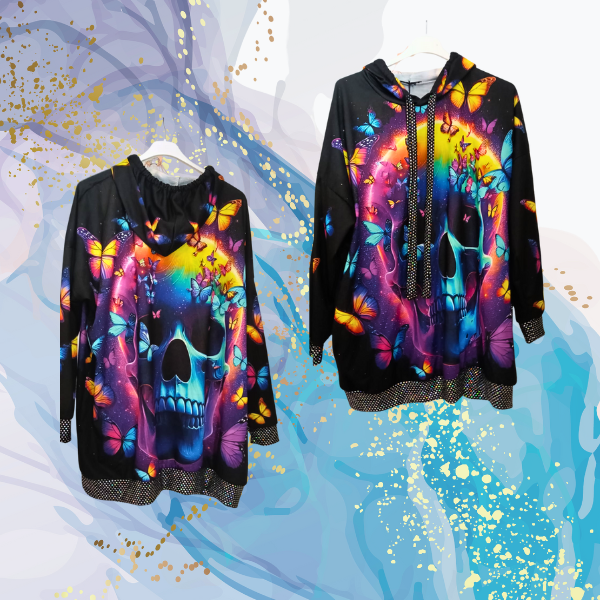 Maxi sudadera Calavera Mariposas