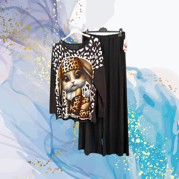 Pijama curvy Bunny Animal Print