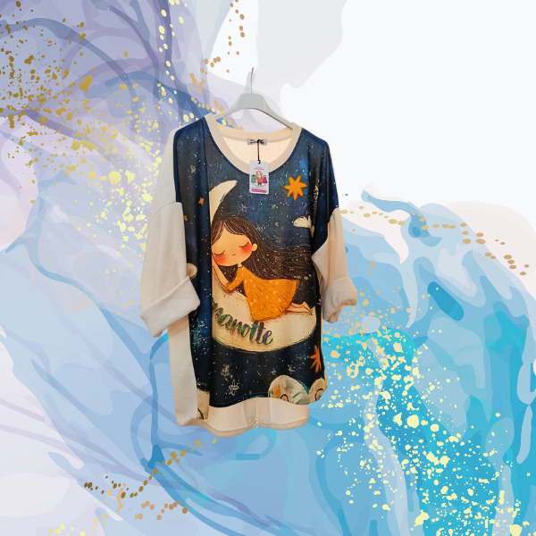 Sudadera micropana Buonanotte blanca