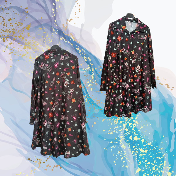 Vestido camisero Gatito Catrina