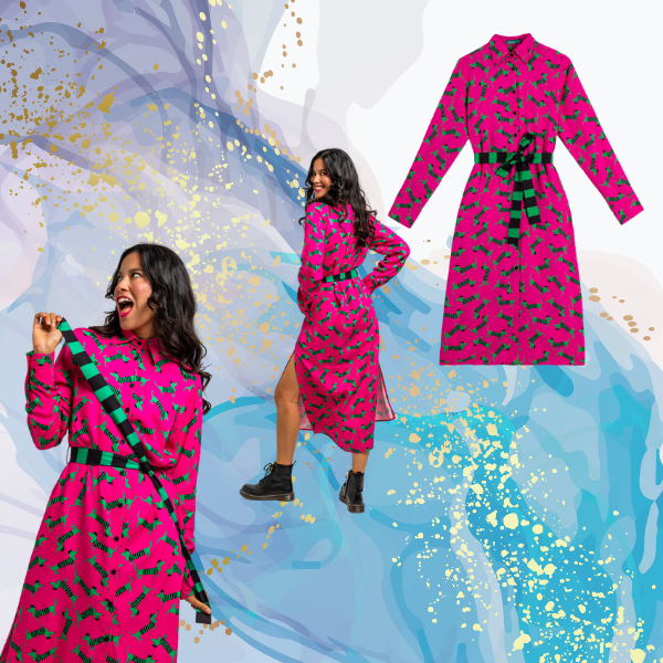 Vestido camisero Perra Verde Lolina