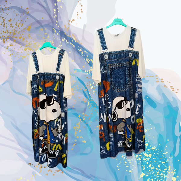 Vestido peto Snoopy punto frío