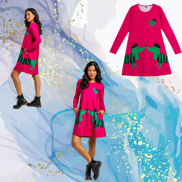 Vestido punto frío Perra Verde Lolina