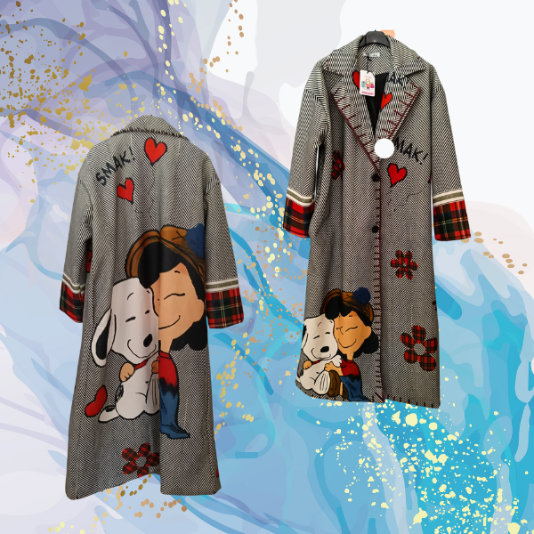 Abrigo curvy Snoopy espiga