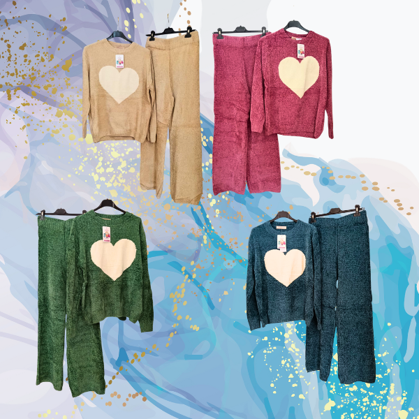 Conjunto chenilla corazón