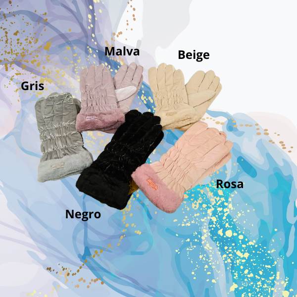 Guantes acolchados pelito con dedo táctil