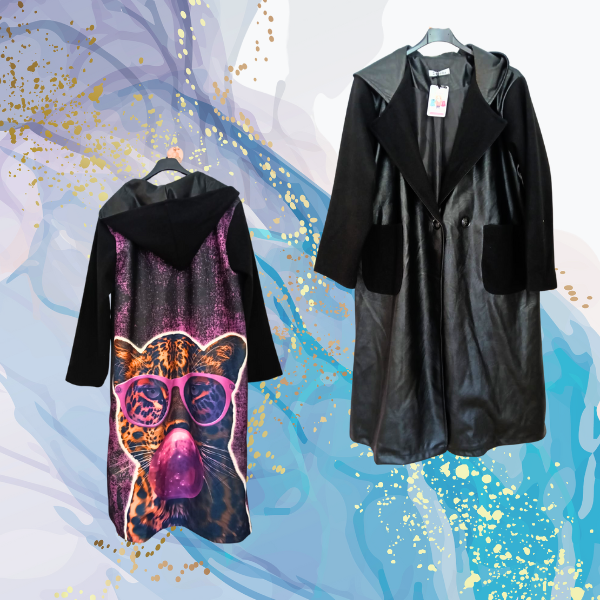 Abrigo Leopardo Gum ecopiel y paño