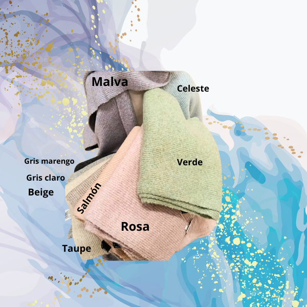 Bufanda brilli pastel cashmire y viscosa