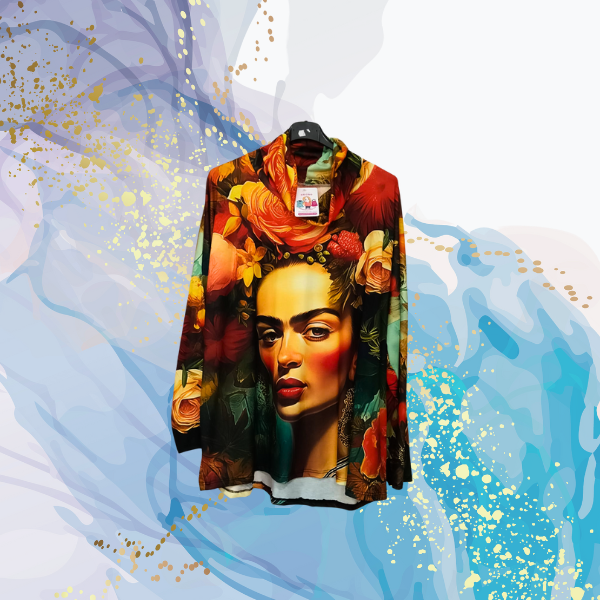 Camiseta curvy Frida cuello tortuga