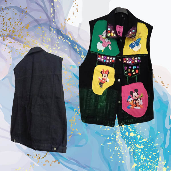 Chaleco vaquero joya dibujos