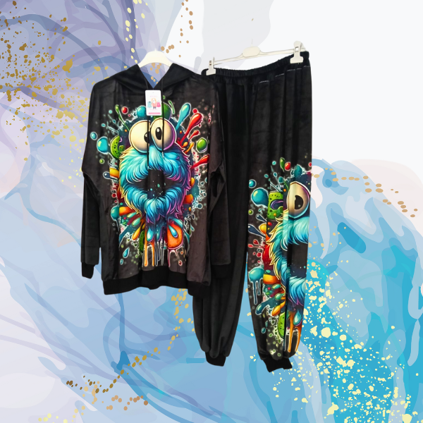 Conjunto Monstruo Galletas Triki aterciopelado curvy