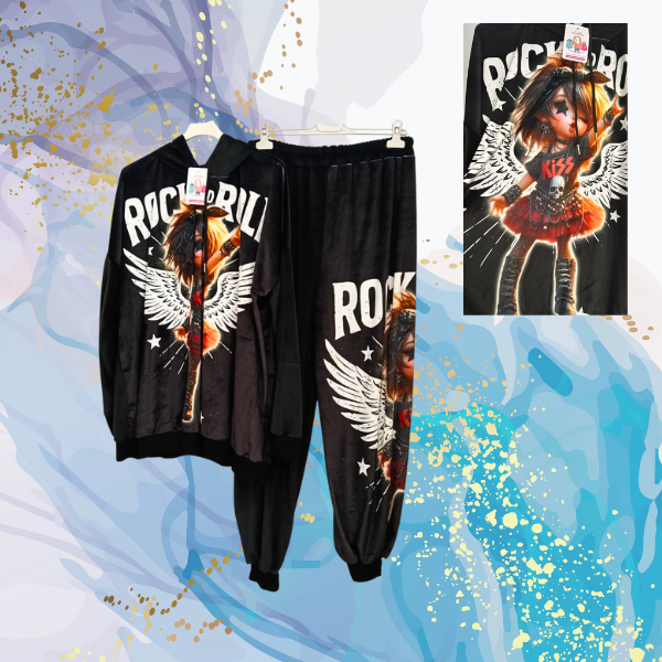 Conjunto RockKiss aterciopelado curvy