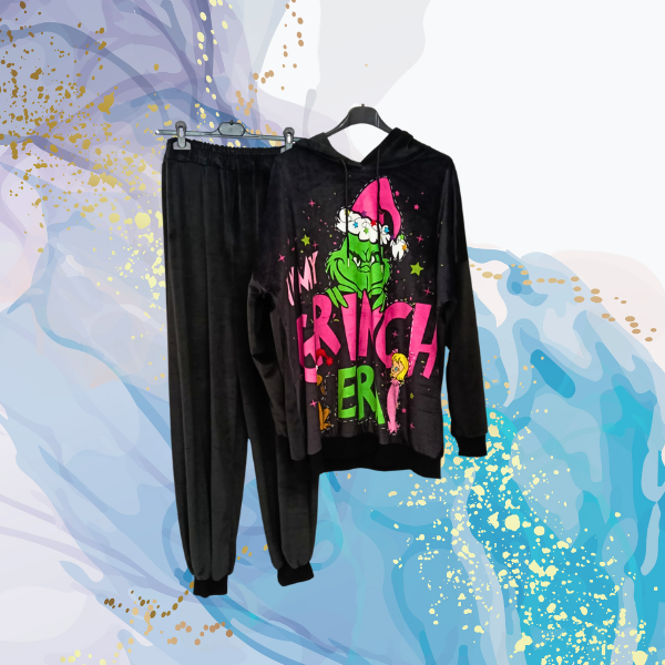 Conjunto Navidad Grinch curvy aterciopelado