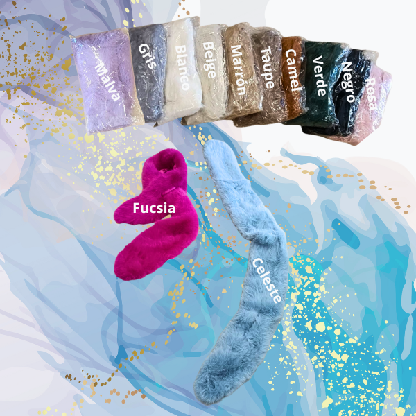 Cuello de pelito suave con apertura cruzada