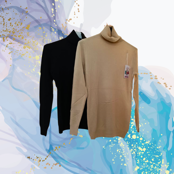 Jersey básico cuello vuelto