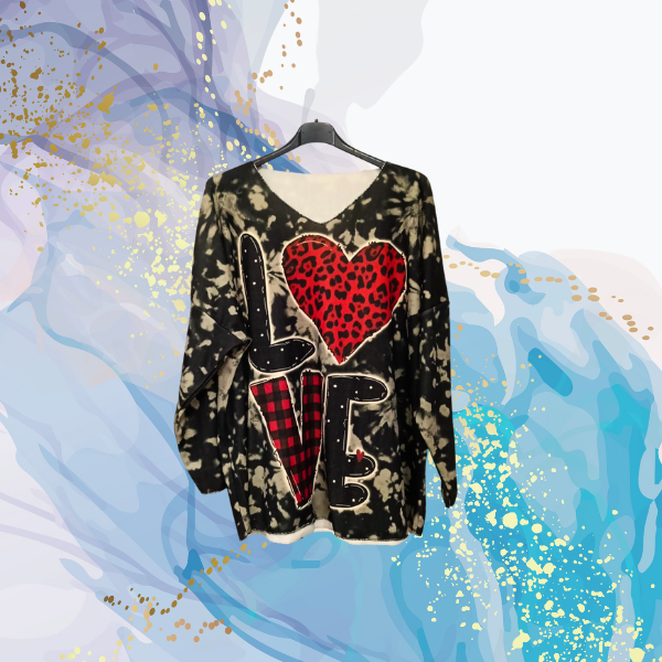 Jersey curvy Love Animal Print polar