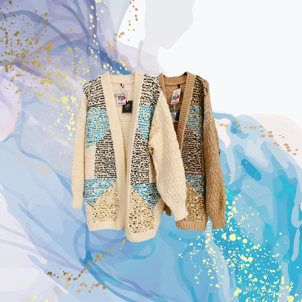 Maxi rebeca lentejuelas