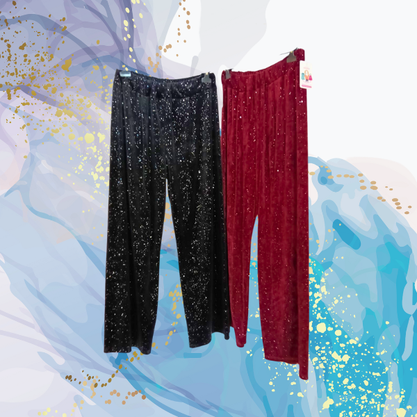 Pantalón brilli curvy aterciopelado