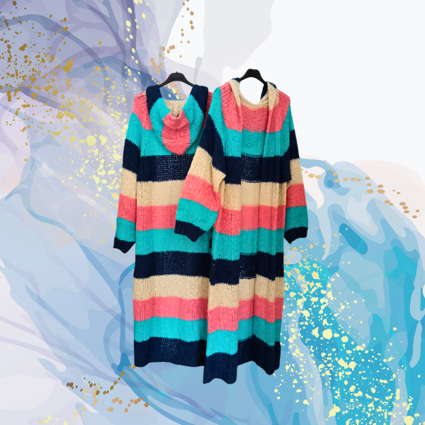 Rebeca larga lana con capucha