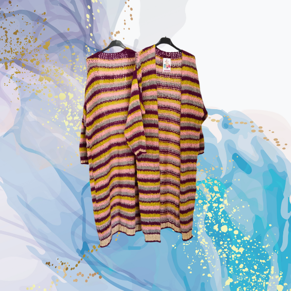 Rebeca larga lana rayas