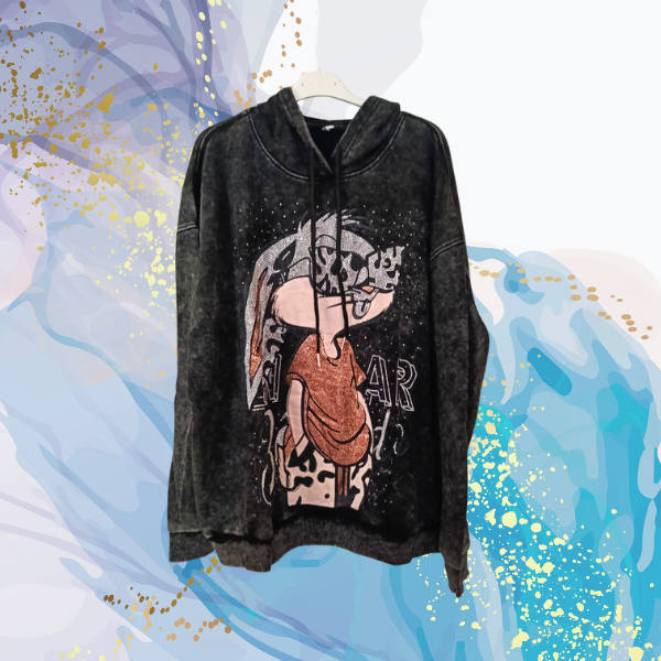 Sudadera lavada con lentejuelas Bugs Bunny