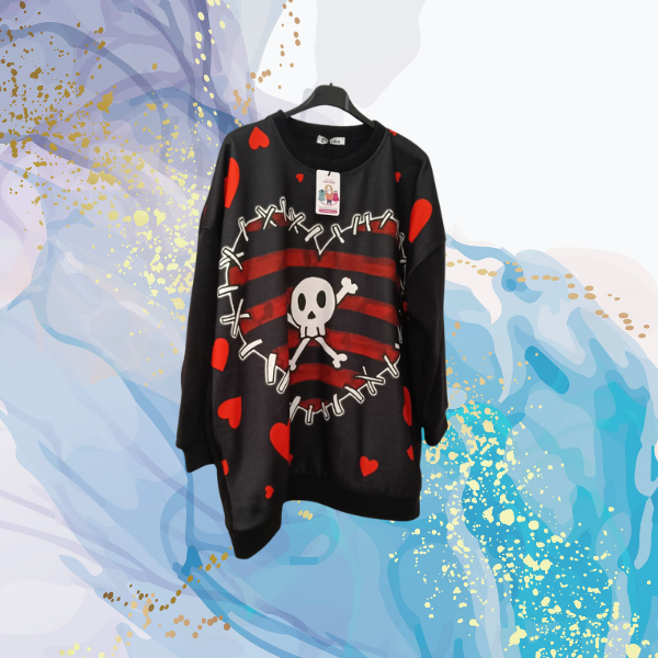 Sudadera polar Calavera corazón