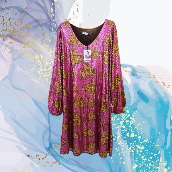 Vestido lentejuelas talla curvy Pizza