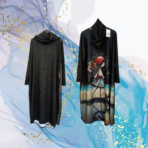 Vestido Melancolía cuello buff curvy