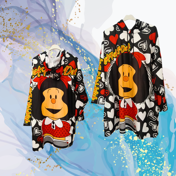 Vestido sudadera Mafalda con capucha