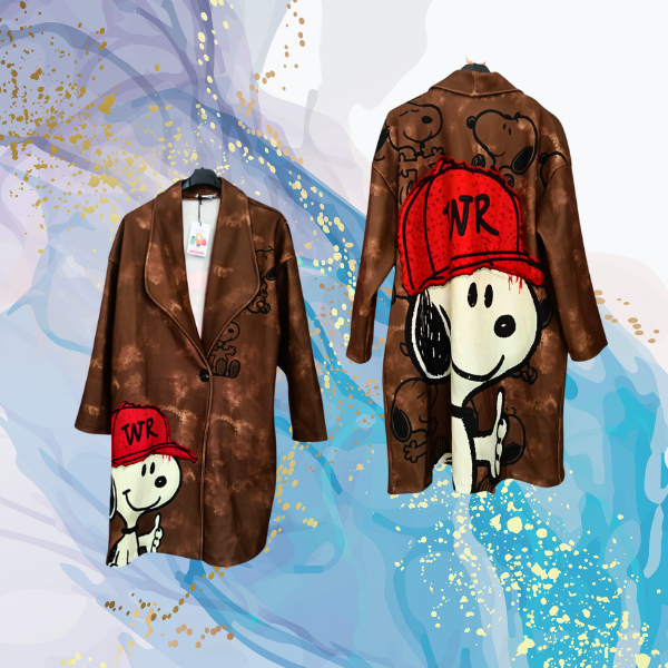 Abrigo Snoopy corto sin forrar