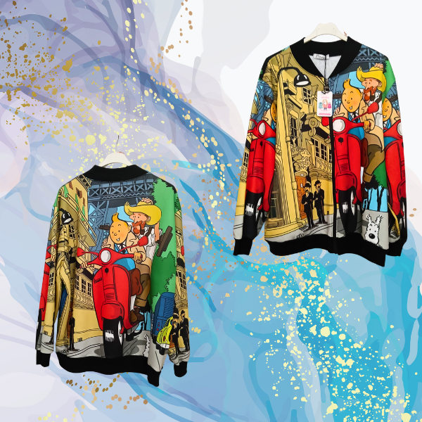 Bomber Tintín oversize afelpada