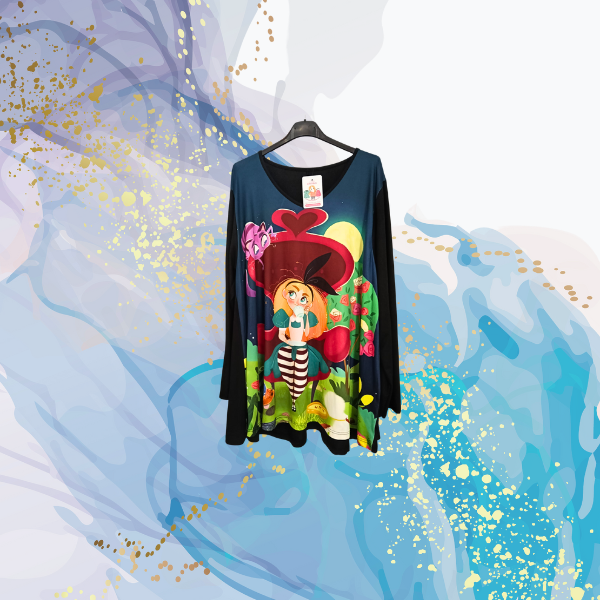 Camiseta curvy Alicia evasé