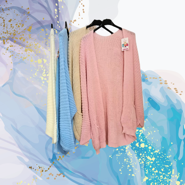 Maxi rebeca punto bolsillos