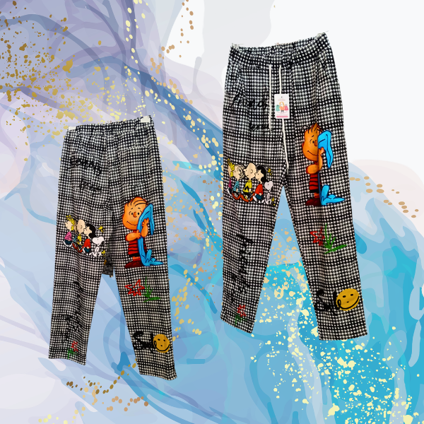 Baggy curvy Snoopy pata de gallo