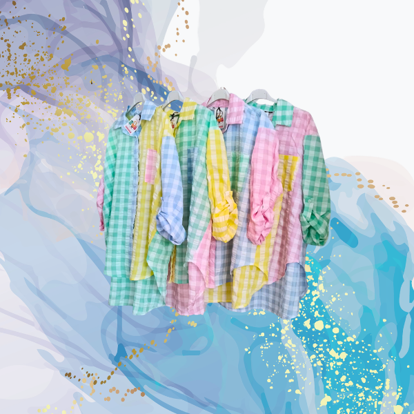 Camisa curvy cuadros de colores