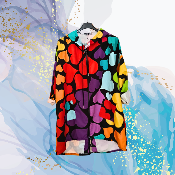 Cortavientos Corazones de Colores