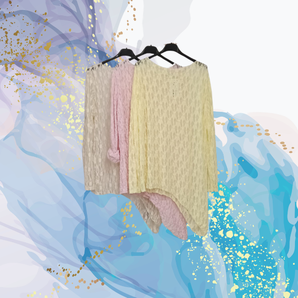 Blusón encaje asimétrico