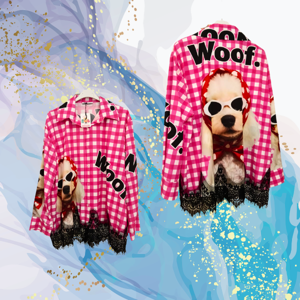 Camisa curvy perrito cuadros