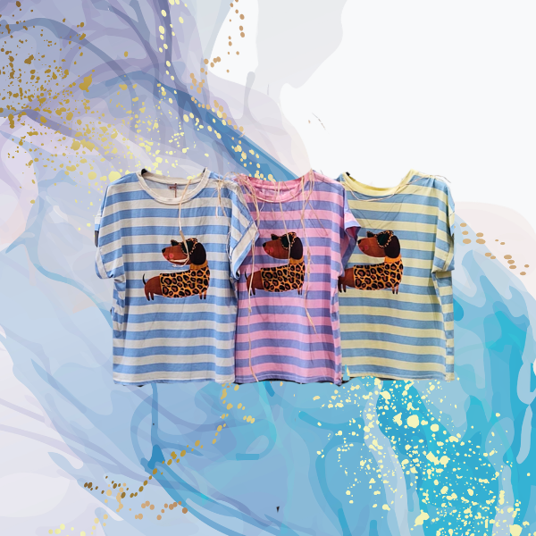 Camiseta boxy salchicha fasion