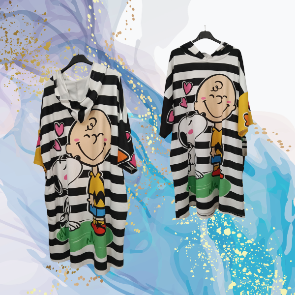 Vestido sudadera Snoopy Charlie curvy capucha